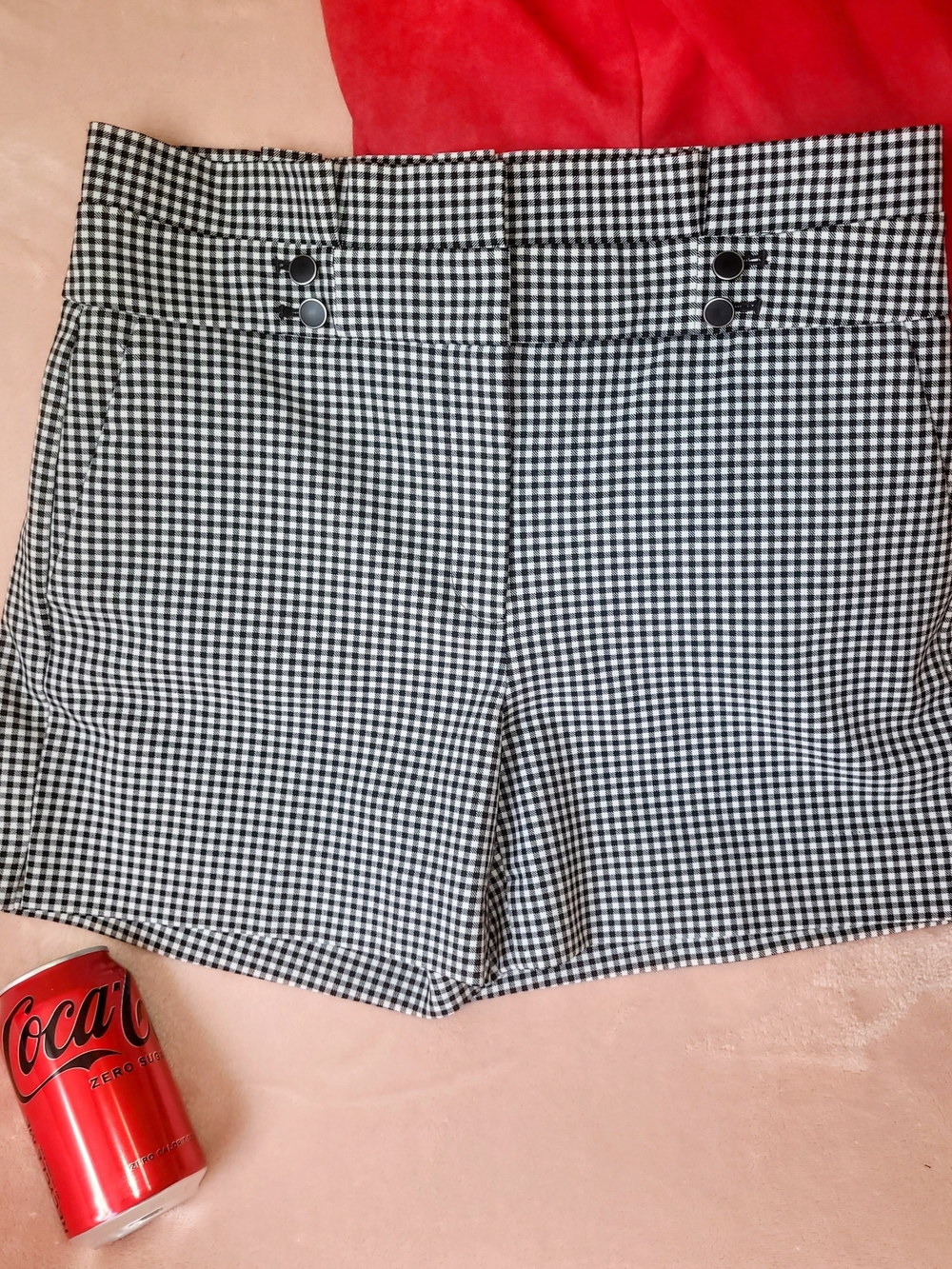 White House Black Market Black & White Gingham Shorts